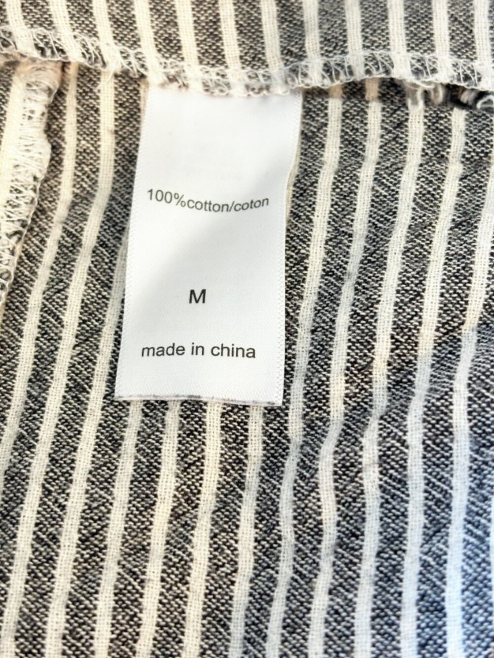 Maurices Striped Paperbag Waist Shorts Blue White Cotton Tie Front Size M - Picture 8 of 8